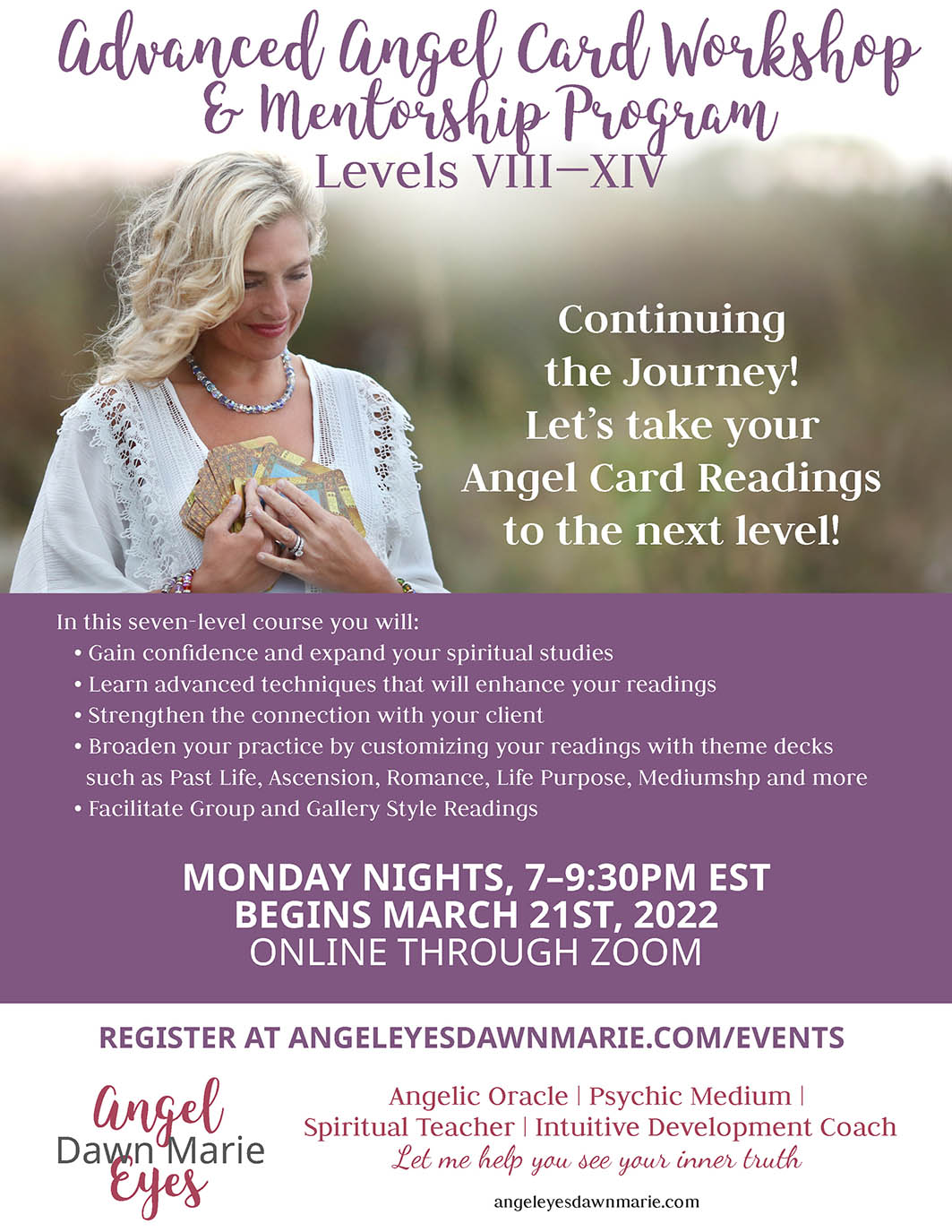 advanced angel card workshop flyer