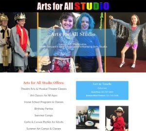 arts for all website design
