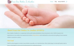 From One Mother To Another website design