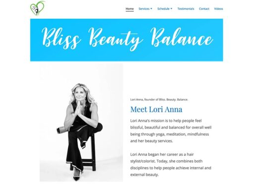 Bliss Beauty Balance Website Redesign