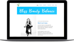 bliss beauty balance website design