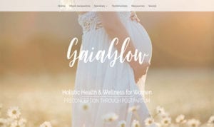 Gaia Glow website design