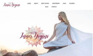 the inner yogini website design