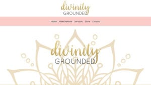 divinity grounded homepage design