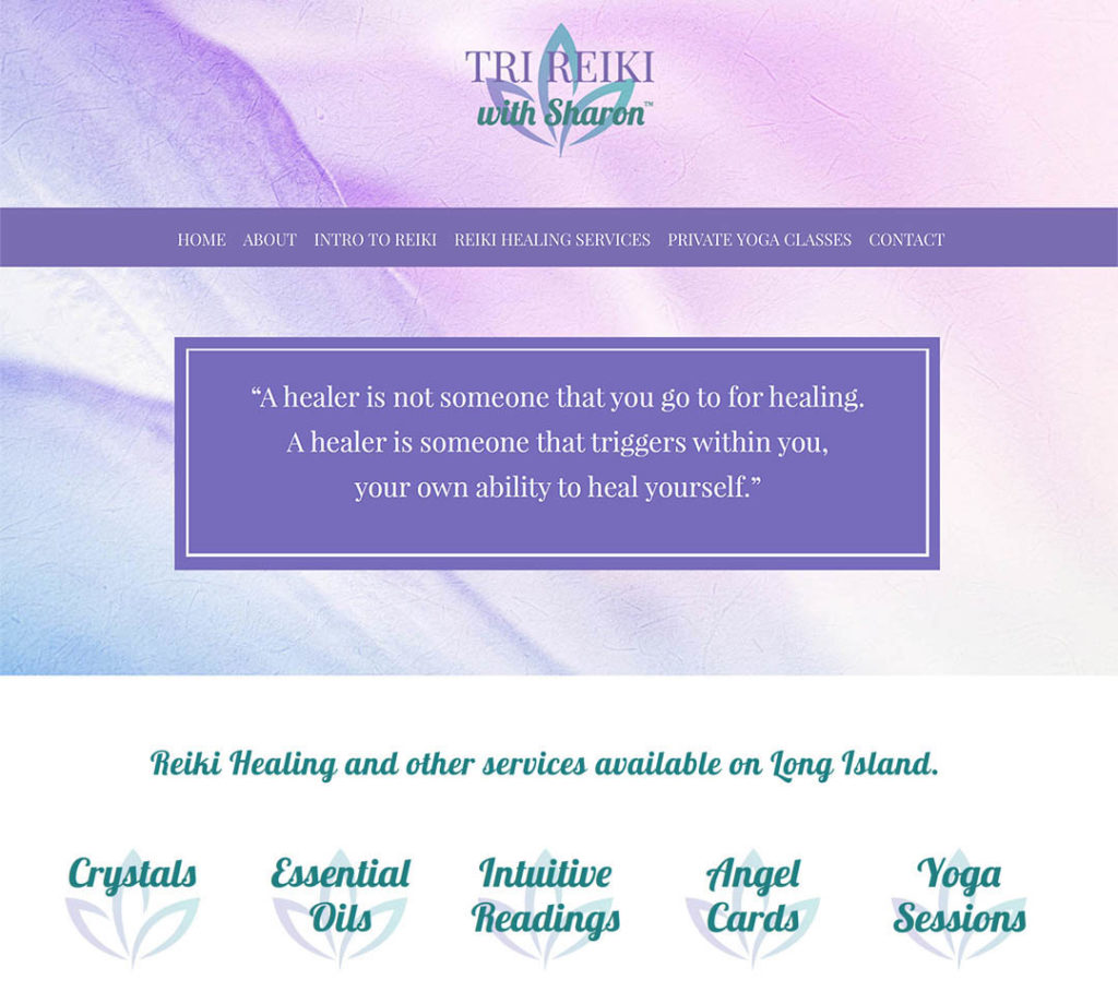 Tri-Reiki with Sharon Website Design