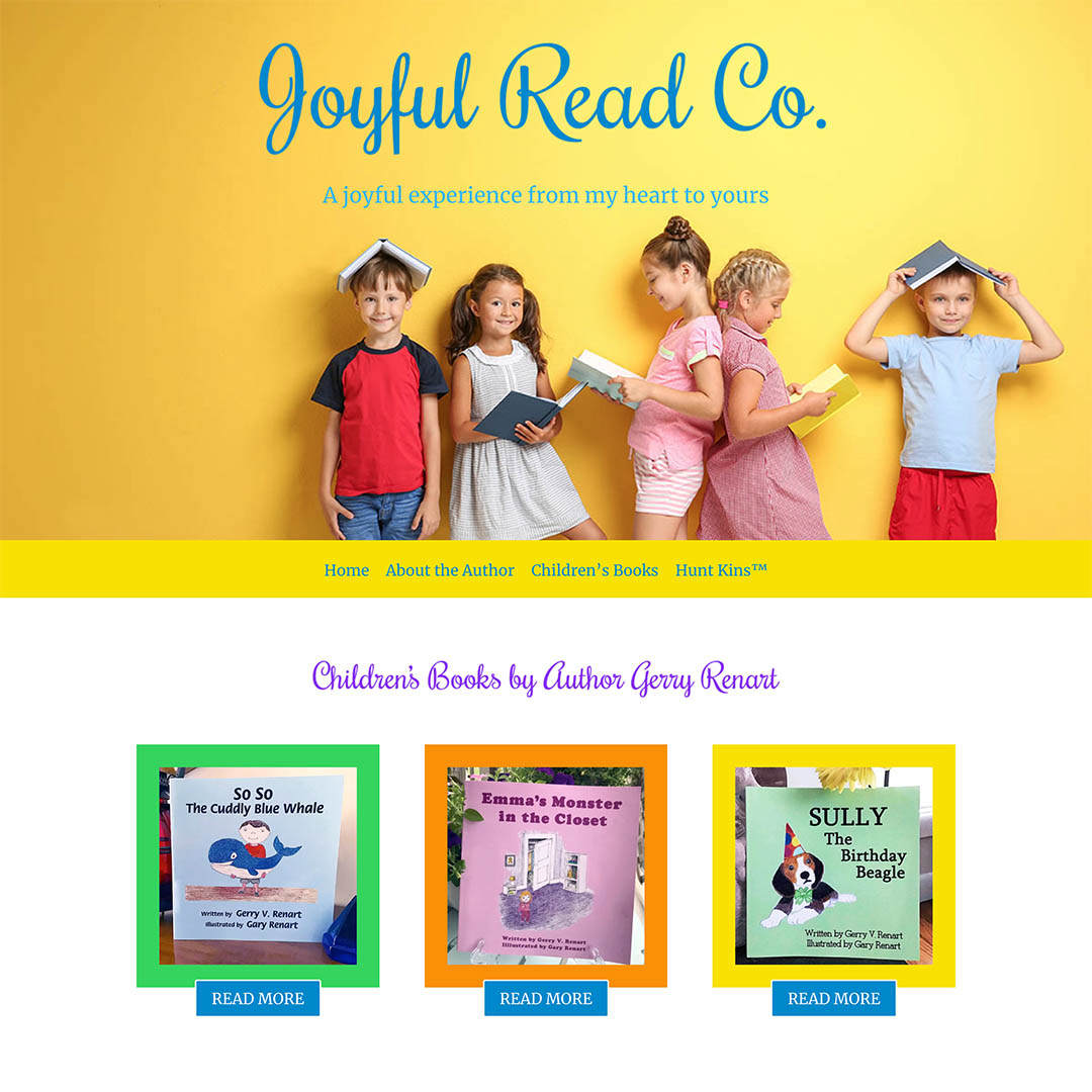 children's book website design