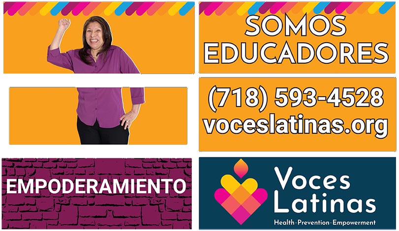 voces latinas window banner design
