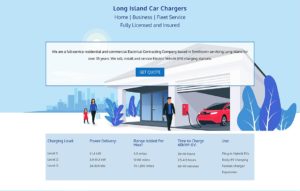 long island car chargers website design