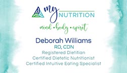 my nutrition business card