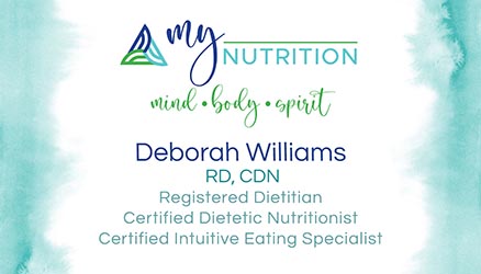my nutrition business card design