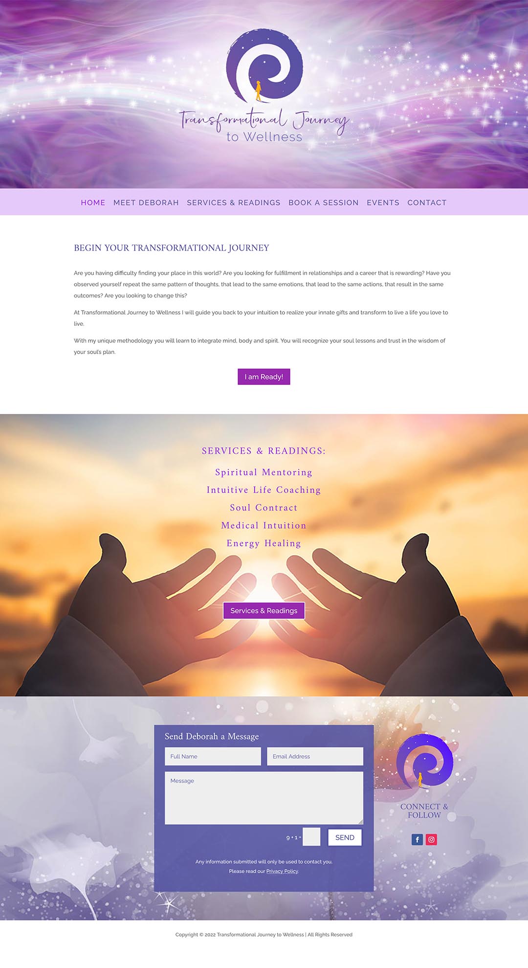 Transformational Journey to Wellness website design