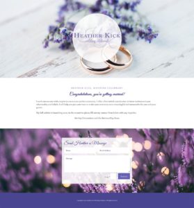 website design Heather Kick, wedding celebrant