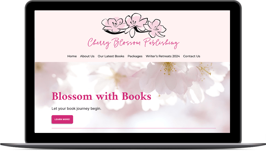 cherry blossom publishing website design