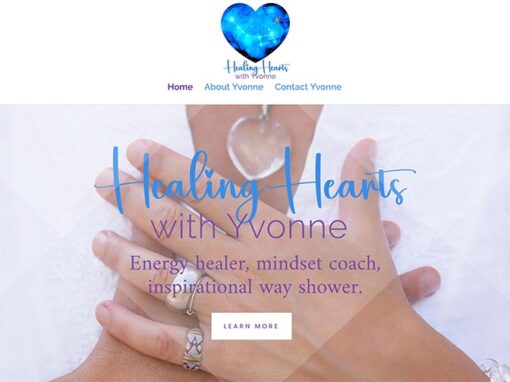 Yvonne Healing Hearts Website Design