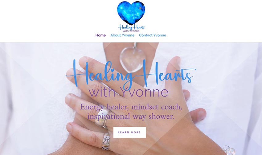 Yvonne Healing Hearts Website Design