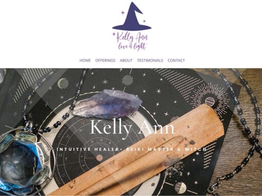 Kelly Ann Love n Light Website Design