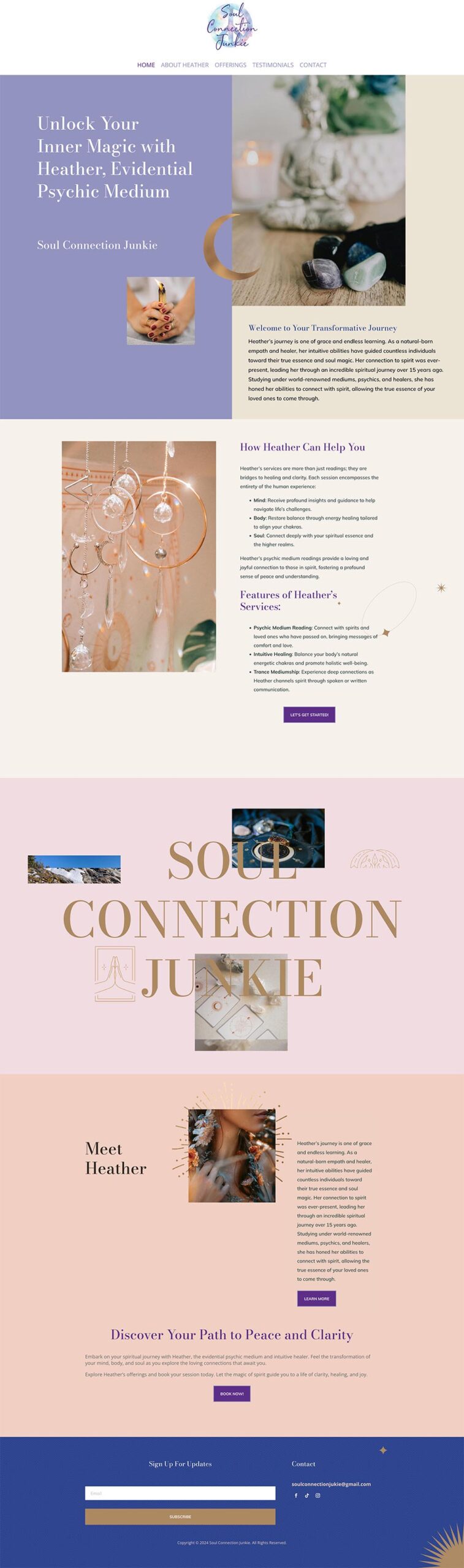 Soul Connection Junkie web design