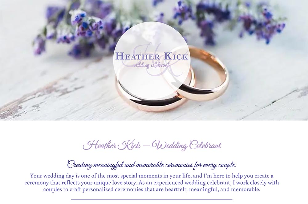 Heather Kick, Wedding Celebrant