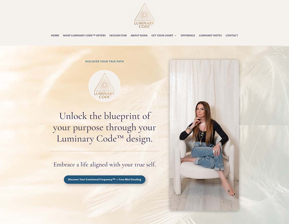 My Luminary Code – Website Design