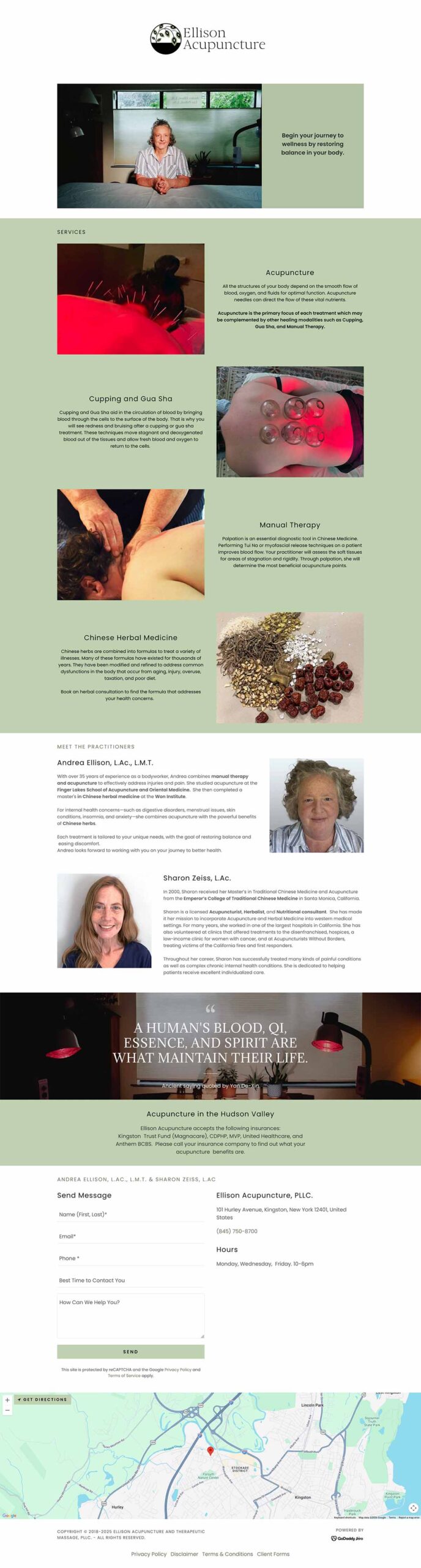 Ellison Acupuncture web site design