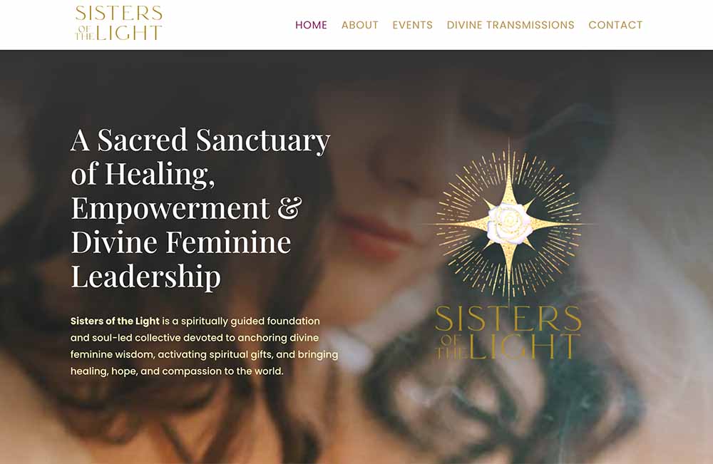 Sisters of the Light—Website Design
