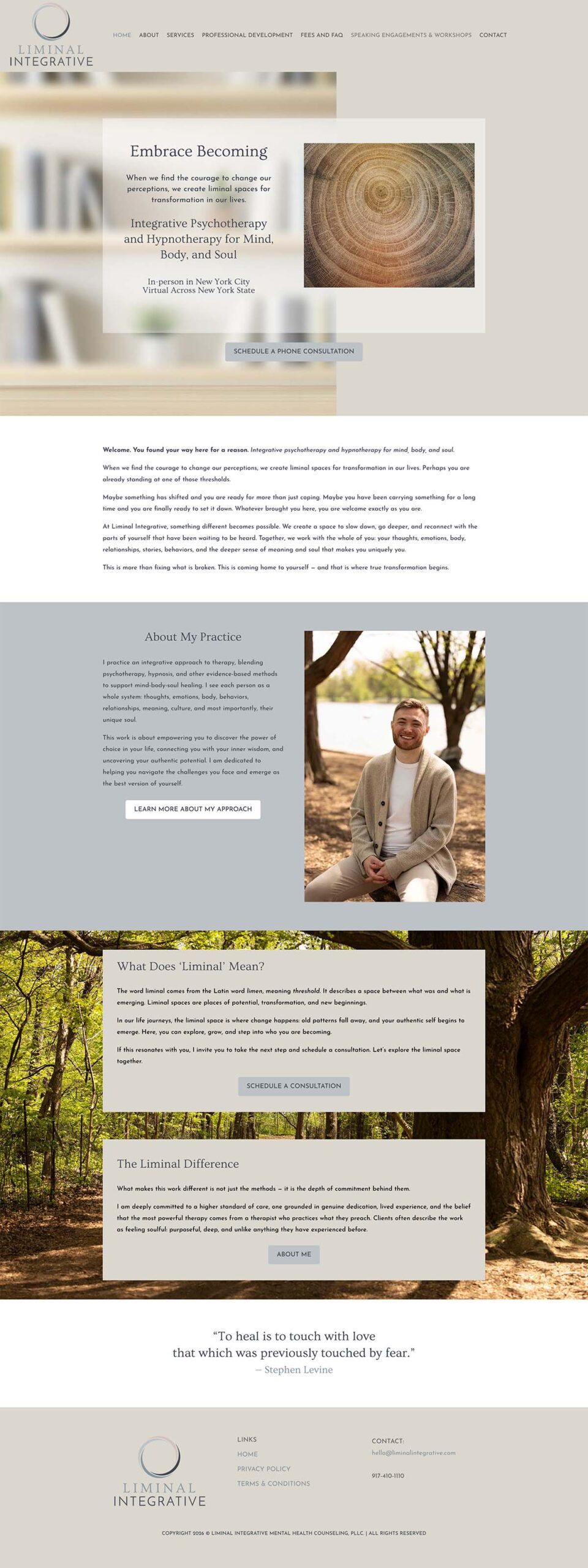 Liminal Integrative WEBSITE DESIGN