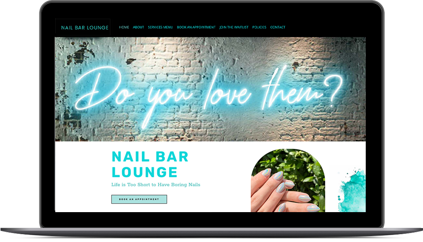 Nail Bar Lounge web design Nail Bar Lounge web design