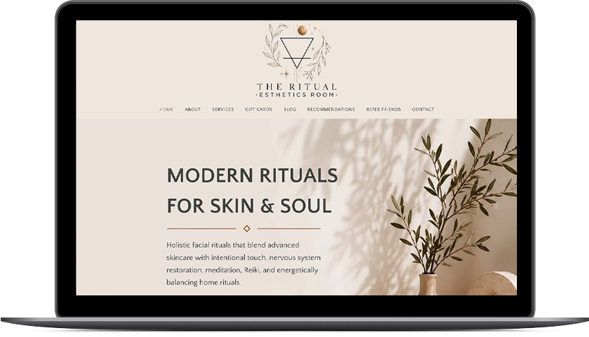 The Ritual Esthetics Room web design